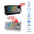 180 degree Rotation Led Digital Projection Alarm Clock Mute Electronic Clock Ceiling Projector for Nightstand Ipl White