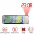 180 degree Rotation Projection Alarm Clock 12 24h Led Digital Clock Usb Rechargeable Ceiling Projector black face white lamp
