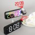 180 degree Rotation Projection Alarm Clock 12 24h Led Digital Clock Usb Rechargeable Ceiling Projector black face white lamp