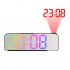 180 degree Rotation Projection Alarm Clock 12 24h Led Digital Clock Usb Rechargeable Ceiling Projector black face white lamp