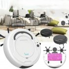 1800pa Multi-functional Intelligent  Sweeping  Robot Fully Automatic Rechargeable Vacuum Cleaner Machine Dry Wet Floor Sweeper Ivory