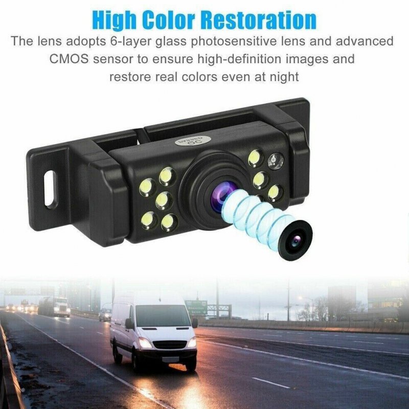 Car Rear View Backup Camera Kit 5 inch LCD HD Display 9LED Parking Night Vision Camera Monitor System IP68 Waterproof 