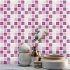 18Pcs Anti oil Pink Mosaic Self Adhesive Tile Wall Sticker for Kitchen Bathroom Decor FX2717