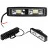 18W 12V 16LED Car Work Light Bar Spot Beam Driving Waterproof Auto Fog Lamp Running Lights black