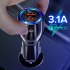 18W 3 1A Car Charger Fast Charger 3 0 Universal Dual USB Adapter for Samsung Xiaomi 8 Mobile Phone white Car charger   IOS data cable