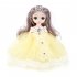 18cm Bjd Joint  Doll Cute Style Clothes Simulation Princess Dress Up Toy For Kids Pink