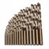 19 Pcs Twist Drill Bit Set  Drilling Tool Set  M35 Cobalt High Speed Steel HSS Co Drill Bit Kit  135 Degree Segmentation Point Tip  Wear Resistant Drill Bit Set