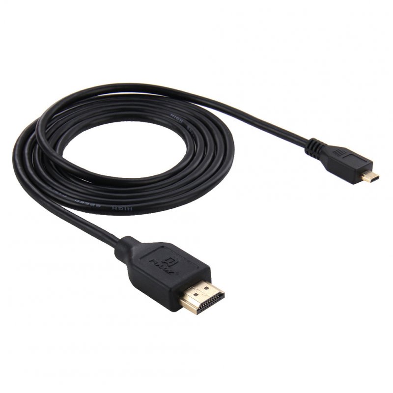 19 Pin HDMI to Micro 5 Pin HDMI Cable for GoPro HERO4 /3+ /3 with 1.5m Lines black