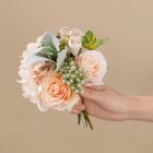 1Bunch Aritifical Fabric  Flower Bouquet Wedding Ornament Household Decoration Champagne