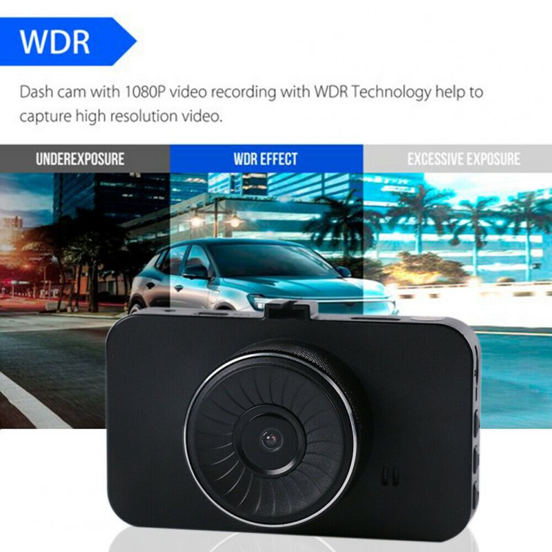 3-inch Ips Car Driving Recorder with HD Display Dual Lens Dash Cam 1080P Night Vision Dvr Auto Camcorder 