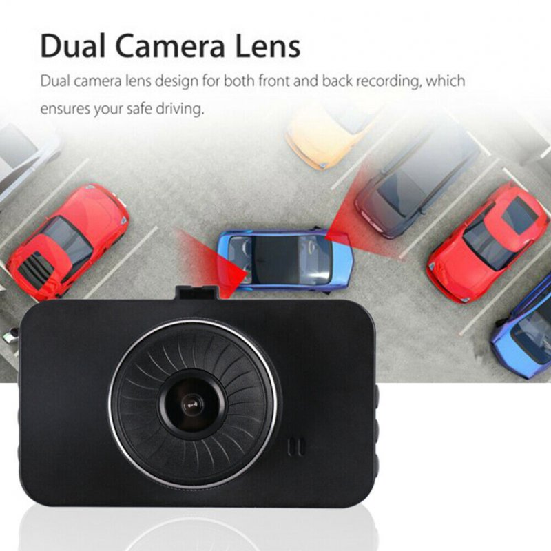 3-inch Ips Car Driving Recorder with HD Display Dual Lens Dash Cam 1080P Night Vision Dvr Auto Camcorder 