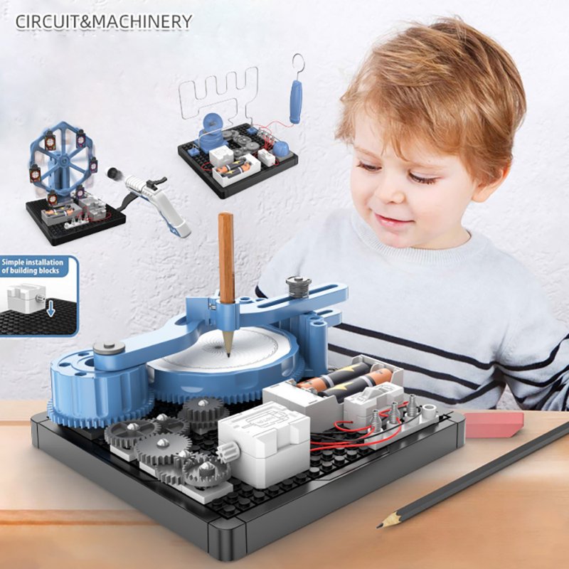 Circuit Maze Brain Game Rotating Target Children DIY Assembled Toys rotating target