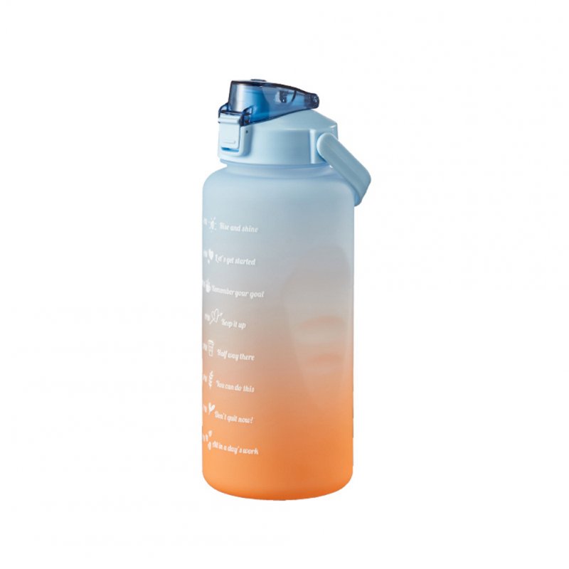 Motivational Water Bottle With Time Marker Reusable Water Bottle Plastic Bottle Leak Proof With Carry Handle For Gym Office 2L 