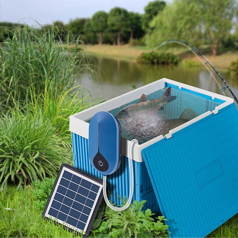 Solar Oxygen Pump Portable Energy Saving Outdoor Air Pump Fishing Tools Fish Tank