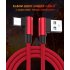 1M Type C 90 Degree Charging Cable red