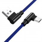1M Type C 90 Degree Charging Cable blue