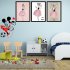 1PC 3PCS Lovely Girl Watercolour Canvas Painting Without Frame Poster Mural Wall Sticker Room Decoration Hanging Painting 21x30cm 01