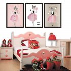 1PC/3PCS Lovely Girl Watercolour Canvas Painting Without Frame Poster Mural Wall Sticker Room Decoration Hanging Painting 30x40cm_3pcs