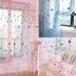 1PC Flying Balloon Tulle Curtain Window Screening Gauze Drape Balcony Voile for Home Hotel Decoration Unwashable  Rod Pocket Version  Pink 100X200CM