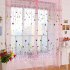 1PC Flying Balloon Tulle Curtain Window Screening Gauze Drape Balcony Voile for Home Hotel Decoration Unwashable  Rod Pocket Version  Pink 100X200CM