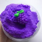 1PC Set Children 60 ml Colorful Fruit Silk Mud Crystal Mud Puzzle Toy Grape purple