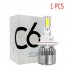 1PC Universal High Power Auto Bulbs C6 Car LED Headlights   6000K   White Light 6000K white 880 881 H27