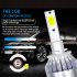 1PC Universal High Power Auto Bulbs C6 Car LED Headlights   6000K   White Light 6000K white H11 H8 H9