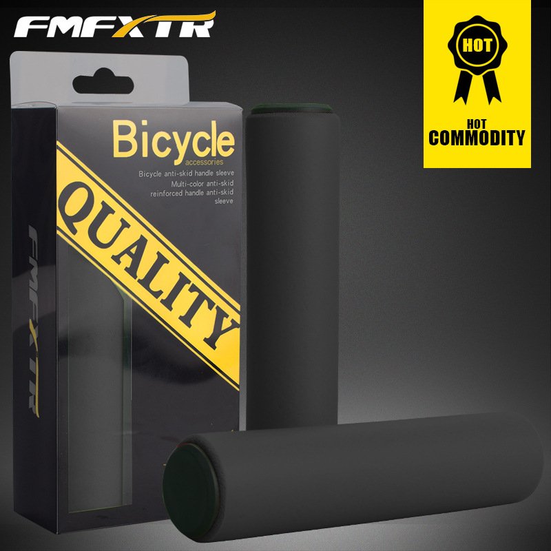 1Pair Bicycle Handlebar Grips Cover Outdoor MTB Mountain Bike Cycling Bicycle Silicone Anti-slip Handlebar Soft Grips Black