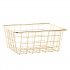 1Pc Nordic Wrought Iron Table Snack Fruit Metal Storage Basket Small rose gold
