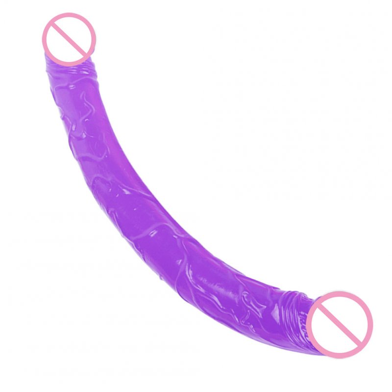 1Pcs Tpe Super Long Soft Jelly Double-Headed Dildo Lesbian Vagina Anal Insertion Massage Sex Toys For Women Dildo Realistic Dildo purple