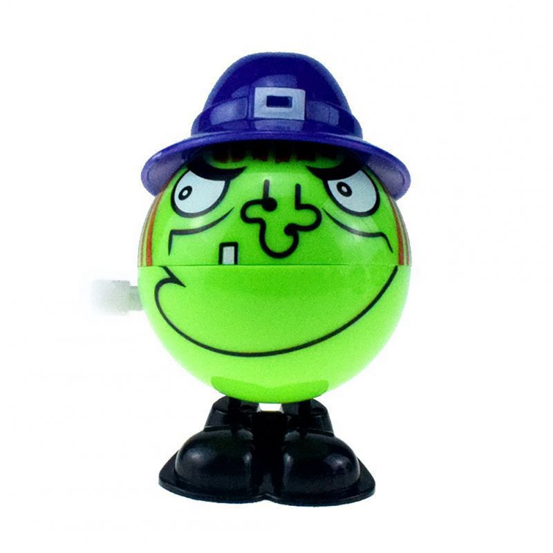 1Pcs Wind-Up Jumping Green Witch Halloween Doll Toy Wind-up witch