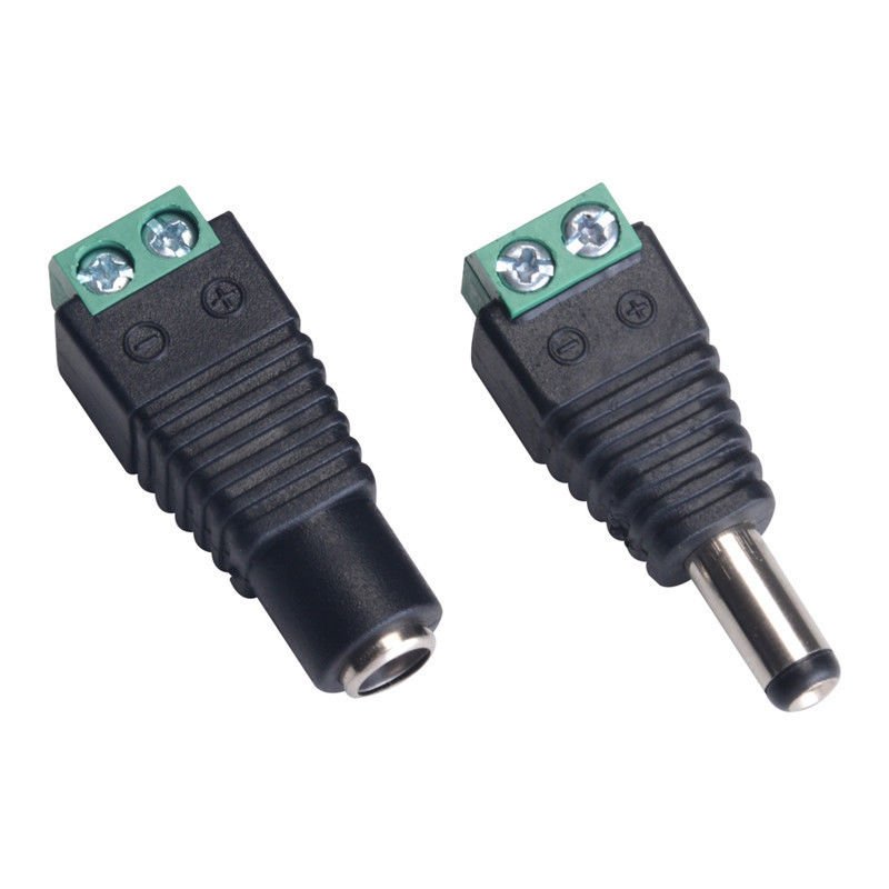 10Pcs Male Female DC Power Plug Jack Adapter Wire Connector for