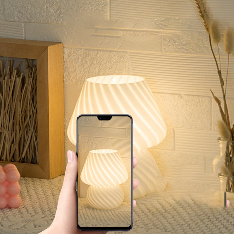 Led Mushroom Table Lamp Creative Retro 3-color Dimming Energy Saving Bedroom Bedside Night Light 