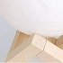 1W Creative Moon Lamp With Remote Control Wooden Bracket 16 Colors USB Rechargeable Touch Control LED Night Light Table Lamp Holiday Birthday Gift 18CM