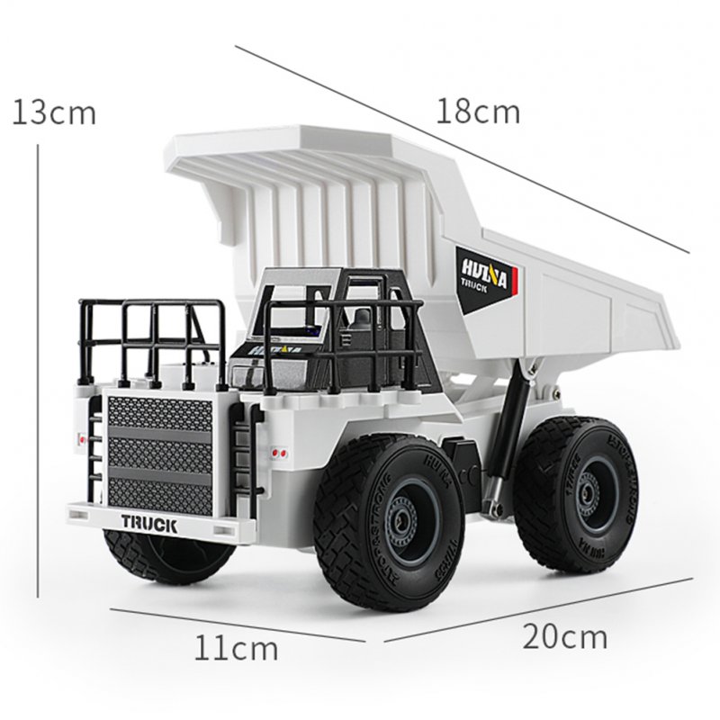 1:24 RC Alloy Engineering Vehicle 9-channel Simulation Excavator Dump Truck Model 
