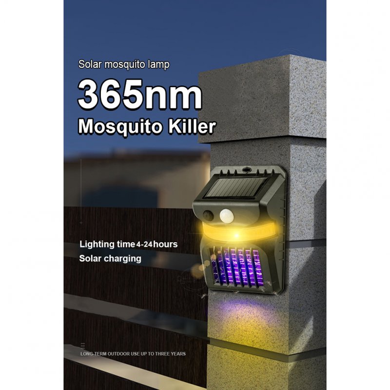 Mosquito Killer Solar Lamp Ip65 Waterproof Energy Saving Intelligent Sensor Outdoor Garden Wall Lamp