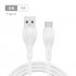 1m 2m Tpe Soft Rubber Data  Cable Copper Core Good Toughness For Type c Device Interface White 1M