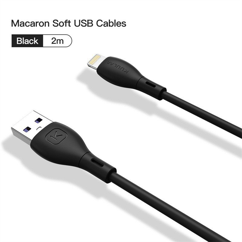 1m/2m Tpe Soft Rubber Data  Cable Copper Core Good Toughness For Type-c Device Interface Black 2M