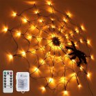 1m 70led Spider Web Lights with Plush Spider Halloween Decorative Lamp