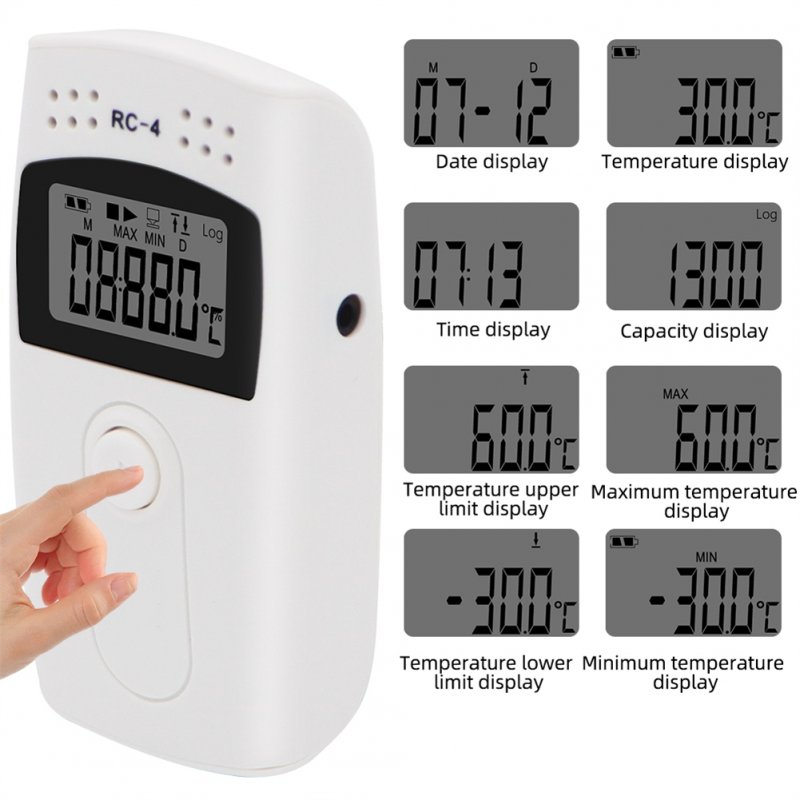 Rc-4 Temperature Humidity Recorder 16000 Point Data Logger for Cold Storage Cold Chain Transport Laboratory
