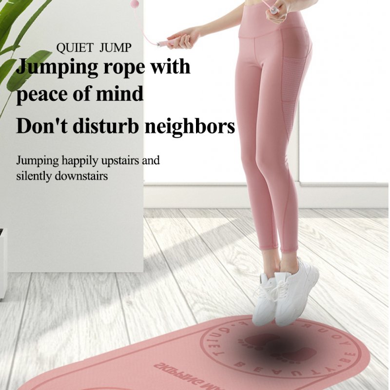 Rope Skipping Exercise Workout Mat 6mm/8mm Thickened Mute Noise Reduction Non-Slip Jump Rope Mat For Yoga Pilates Princess pink 6mm