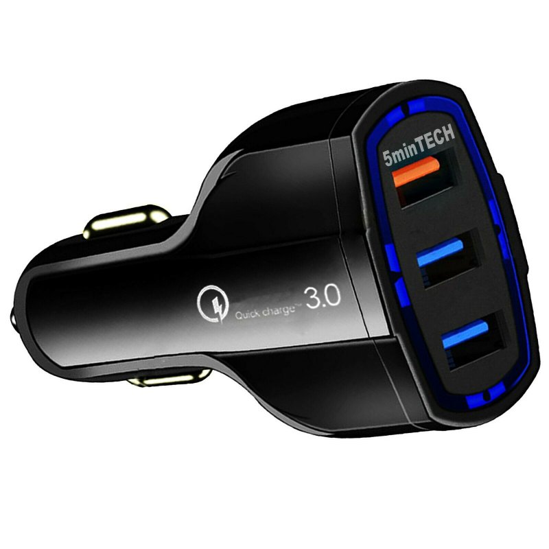 Fast Quick CAR Charger(3 ports)USB (16W / 5,9,12V / 3.2A) for Android iPhone 