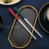 1pair 304 Stainless Steel Chopsticks With Titanium  Coating Anti slip Tableware For Kitchen 304 red and silver square chopsticks