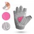 1pair Gloves For Hiking Fitness Riding Yoga Half  Finger Hand  Protector Pink s