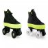 1pair Roller  Skates  Shoes For Beginner Two Line Canvas Sliding Sneakers With 4 Wheels Black   flashing wheel 39
