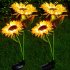 1pc 2pcs LED Solar Sunflowers Lights IP65 Waterproof Automatic On off Garden Lights For Yard Patio Garden Pathway Porch Decor 2 pcs 2 heads