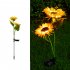 1pc 2pcs LED Solar Sunflowers Lights IP65 Waterproof Automatic On off Garden Lights For Yard Patio Garden Pathway Porch Decor 2 pcs 2 heads