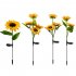 1pc 2pcs LED Solar Sunflowers Lights IP65 Waterproof Automatic On off Garden Lights For Yard Patio Garden Pathway Porch Decor 2 pcs 2 heads
