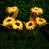 1pc 2pcs LED Solar Sunflowers Lights IP65 Waterproof Automatic On off Garden Lights For Yard Patio Garden Pathway Porch Decor 2 pcs 2 heads