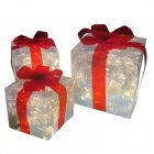 1pc/3pcs Christmas Lighted Gift Boxes Xmas Lighting Box With Bow For Christmas Party Home Indoor Porch Decoration Red bow 3pcs